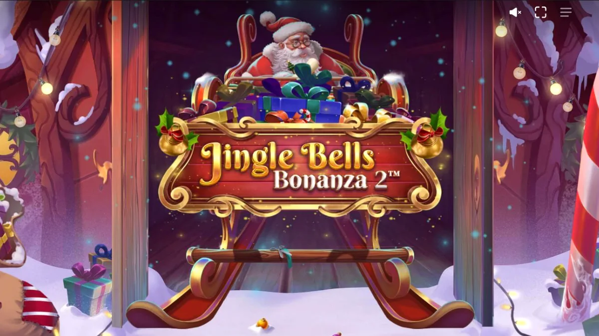 Tampilan visual slot Jingle Bells Bonanza 2 dengan tema Natal yang meriah