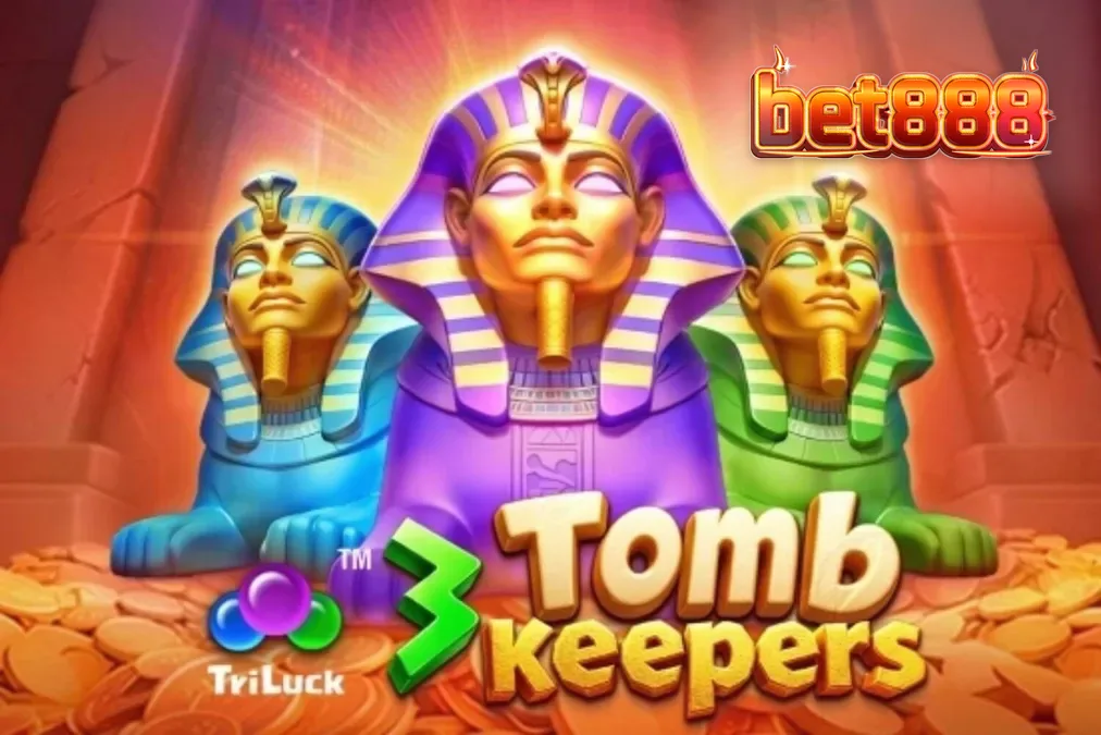Tampilan visual slot 3 Tomb Keepers dengan tema makam Mesir kuno