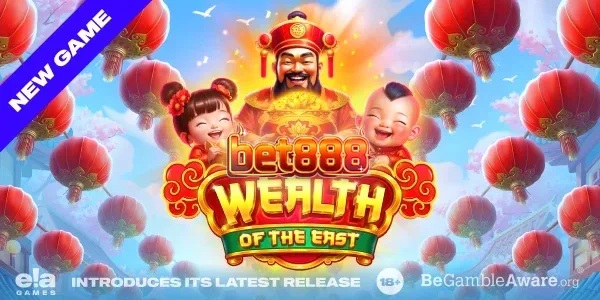 Tampilan visual slot Wealth of the East dengan tema festival oriental dan lampion.